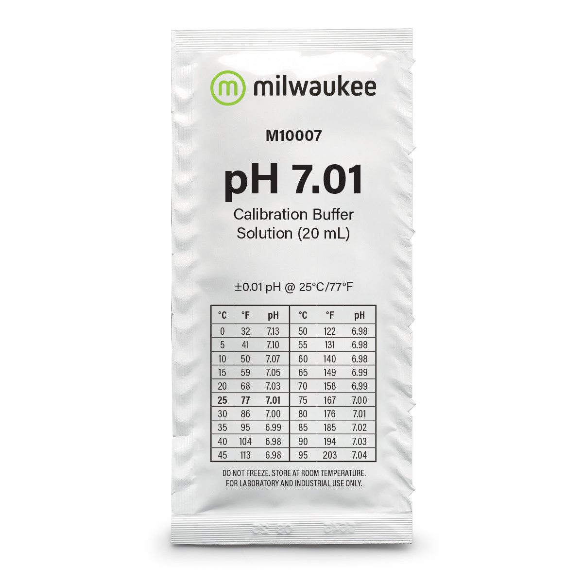 M10007B-500 pH 7.01 Calibration Solution Sachets (500 pcs.) 20 mL each