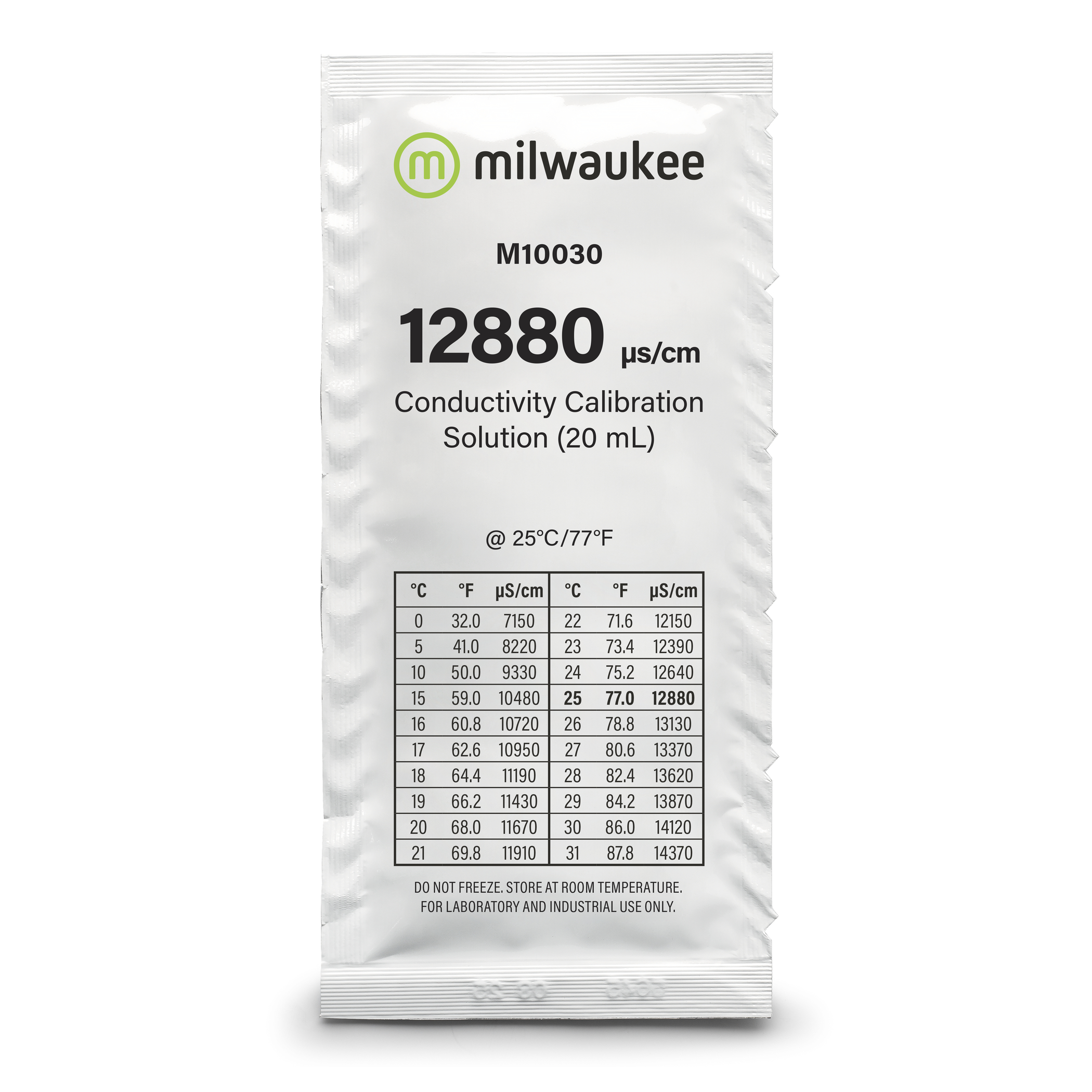 M10030B 12880 µS/cm Conductivity Calibration Solution Sachets (25)