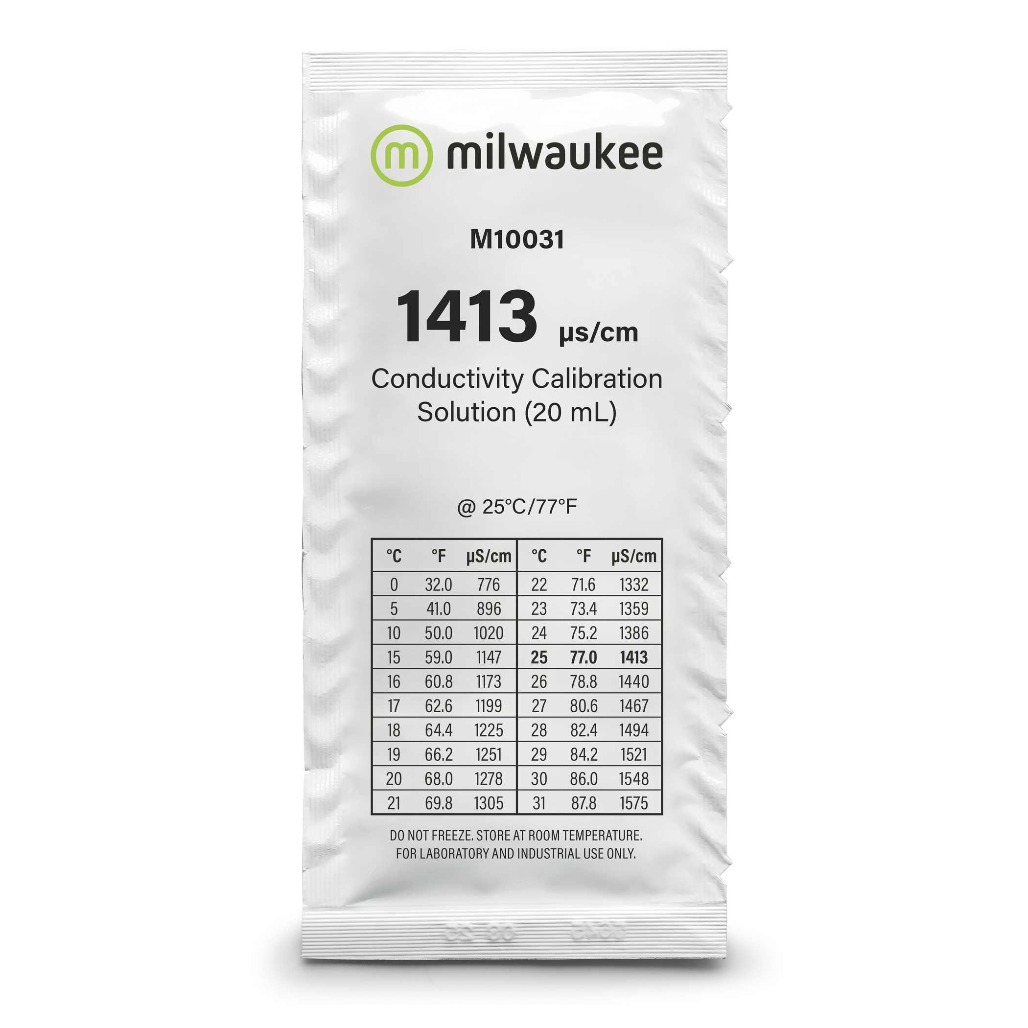 M10031B 1413 µS/cm Conductivity Calibration Solution Sachets (25)