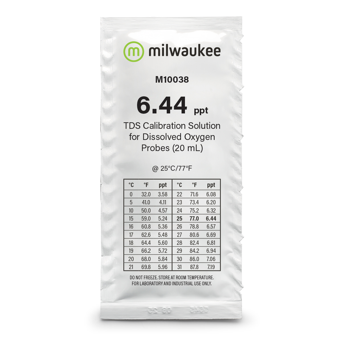 M10038B 6.44 ppt TDS Calibration Solution Sachets (25)