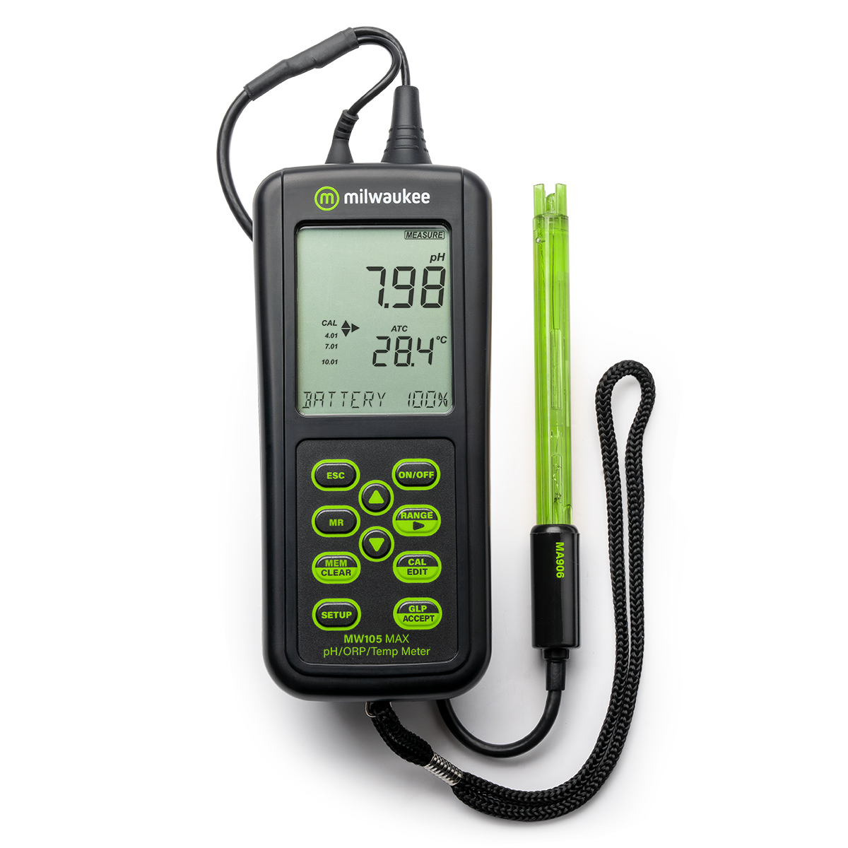 MW105 MAX Waterproof pH/ORP/Temp Portable Meter