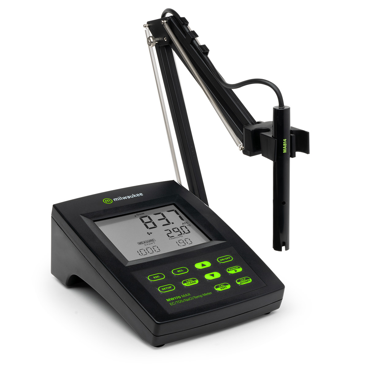 MW170 MAX EC/TDS/NaCl/Temp Logging Bench Meter - Image 2