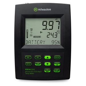 MW180 MAX pH/mV/EC/TDS/NaCl/Temp Bench Meter with Logging