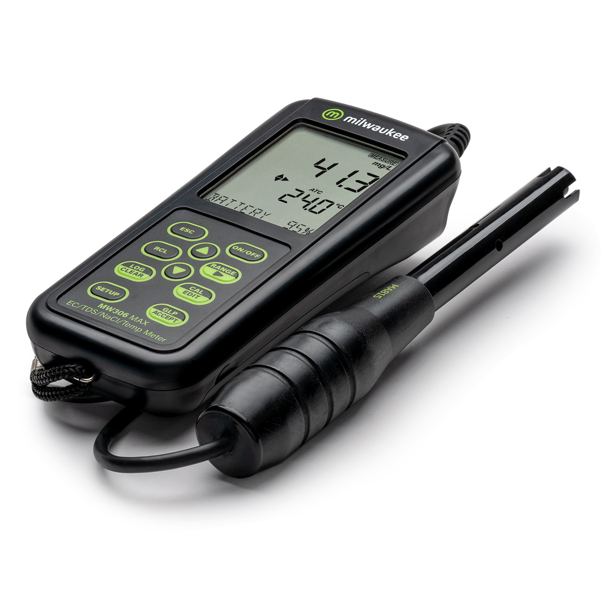 MW306 MAX Waterproof EC/TDS/NaCl/Temp Logging Portable Meter - Image 3