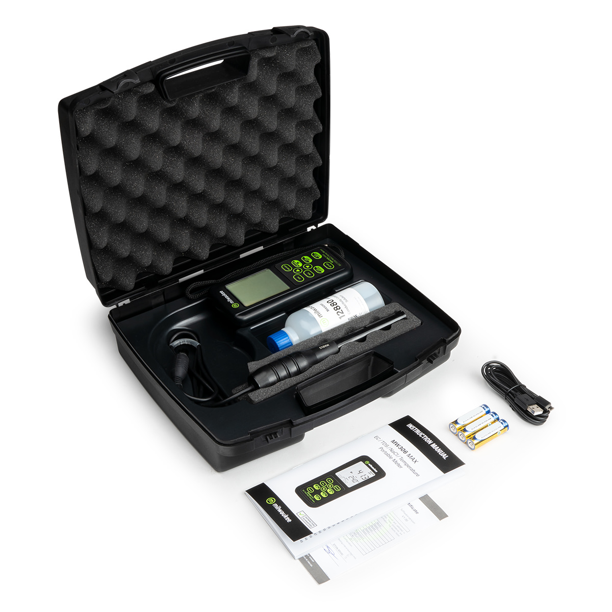 MW306 MAX Waterproof EC/TDS/NaCl/Temp Logging Portable Meter - Image 6