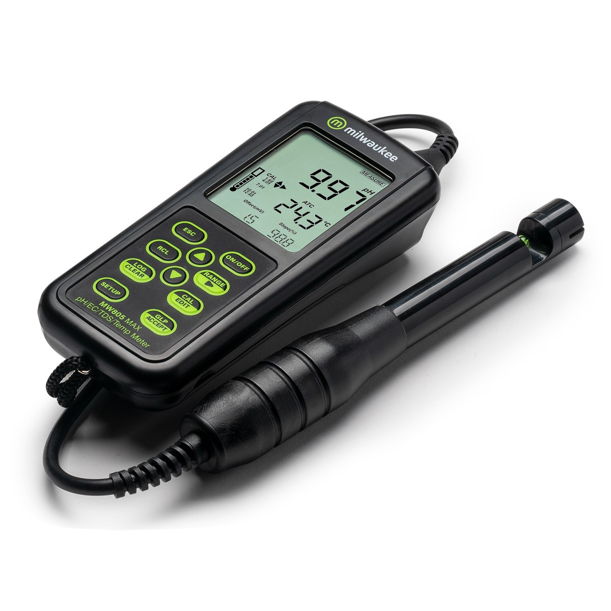 MW805 MAX 4-in-1 pH/EC/TDS/Temp. Combo Meter with ATC - Image 2
