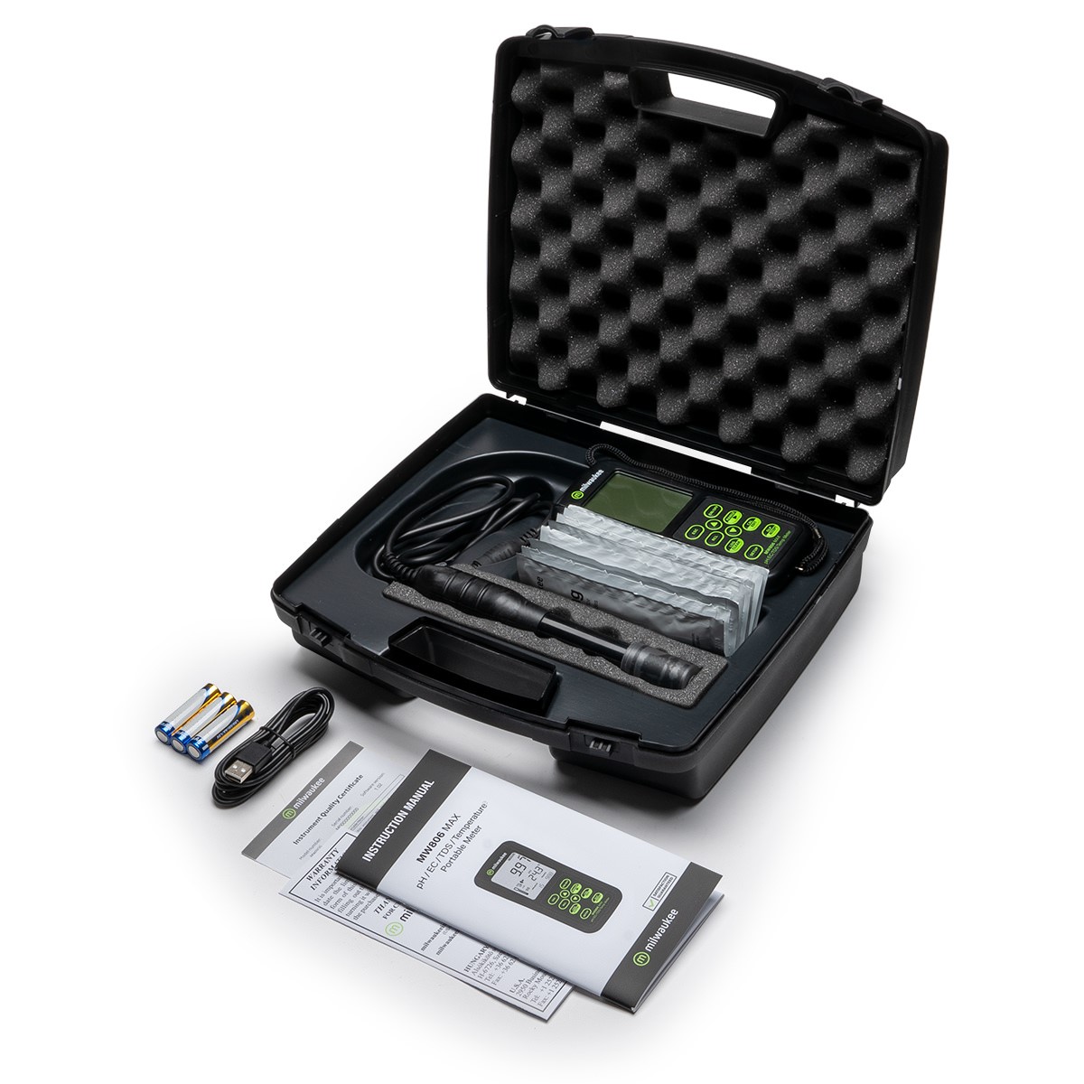 MW806 MAX 4-in-1 pH/EC/TDS/Temp. Combo Meter with ATC - Image 4