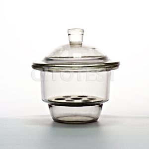 Vacuum desiccator, clear glass, with porcelain plate, Dia. 210mm