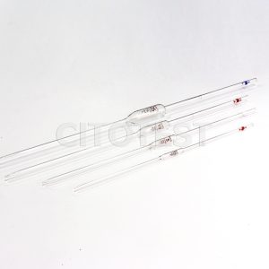 Glass volumetric transfer pipette, one mark/blue coding