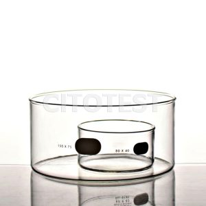 Crystallizing dish, borosilicate 3.3 glass material, Dia. 100mm