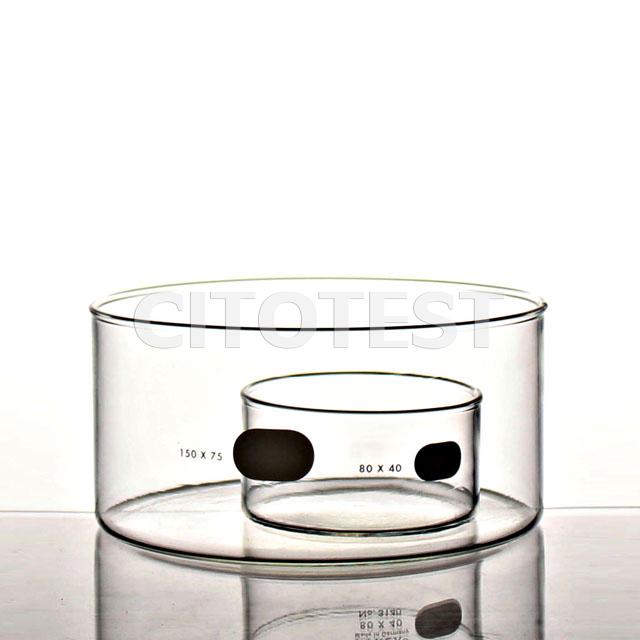 Crystallizing dish, borosilicate 3.3 glass material, Dia. 100mm