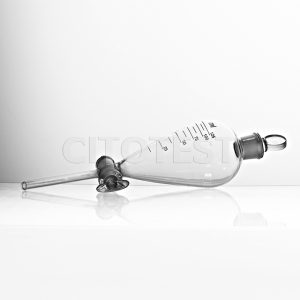 Separatory funnel, cylindrical shape, 125ml