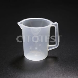 Graduated beakers with spout and handle, PP material