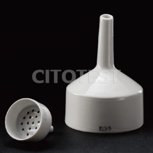 Porcelain funnel, glazed, buchner type, Dia. 90mm