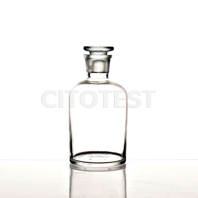 Reagent bottle, wide mouth, clear glass